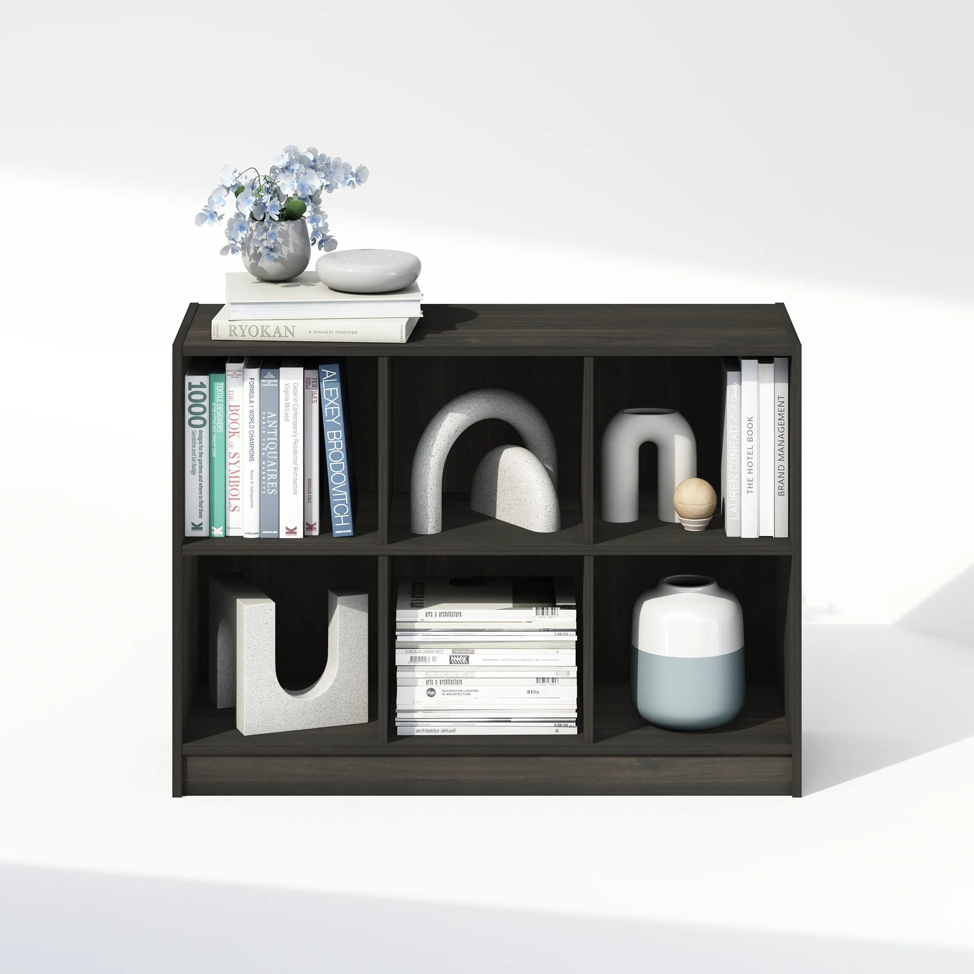 Basic 3X2 Cube Organizer Shelf Storage, Bookcase, Espresso